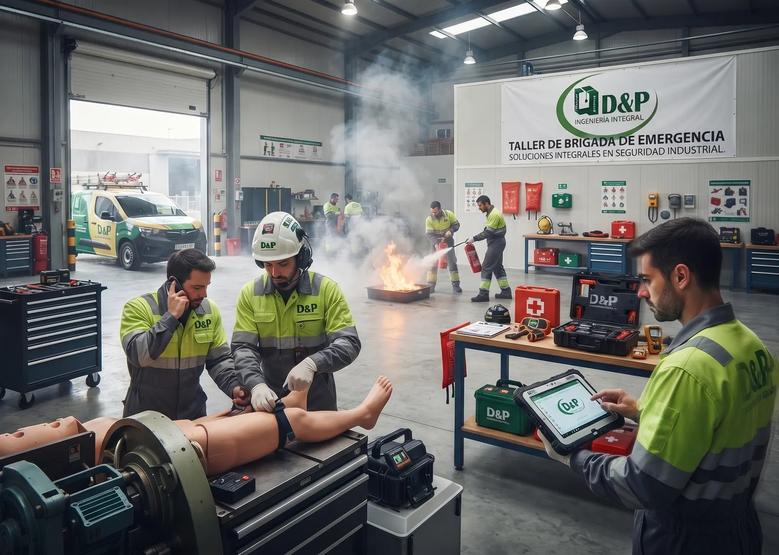 Taller de brigada de emergencia con práctica de primeros auxilios